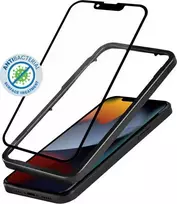 Crong Anti-Bacterial 3D Armor Glass – 9H grūdintas stiklas visam iPhone 14 Plus / iPhone 13 Pro Max + montavimo rėmeliui