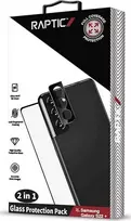 „X-Doria Raptic Glass“ 2 viename rinkinys, skirtas „Samsung Galaxy S22+“ (ekrano apsauga + kameros objektyvo apsauga)