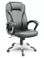 Sofotel Ekologiškos odos biuro kėdė, ergonomiškas dizainas, juoda pasukama kėdė, patogi kompiuterio kėdė, vadovo biuro kėdė