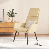 Fotelis Poilsio kėdė, kreminės spalvos, audinys
