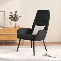Fotelis Poilsio kėdė, juodos spalvos, audinys