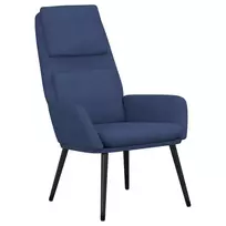 Fotelis Poilsio kėdė, mėlynos spalvos, audinys