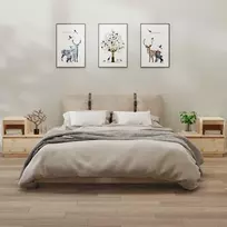 Naktinės spintelės, 2vnt., 60x34x51cm, pušies medienos masyvas