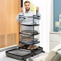 Kelioninis Sulankstomas, nešiojamas, lentynos prietaisas bagažui organizuoti Sleekbag InnovaGoods