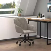 Pasukama biuro kėdė, šviesiai pilkos spalvos, aksomas