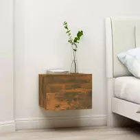Naktinės spintelės, 2vnt., dūminio ąžuolo, 40x30x30cm, mediena