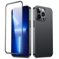 Joyroom 360 priekinis ir galinis dangtelis telefonui Apple iPhone 13 Pro + apsauginis ekrano stiklas juodos spalvos (JR-BP935 juodos spalvos)