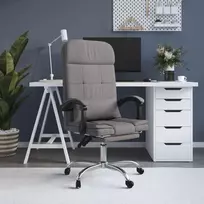 Atlošiama masažinė biuro kėdė, taupe spalvos, audinys