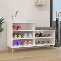 Spintelė batams, baltos spalvos, 102x36x60cm, apdirbta mediena