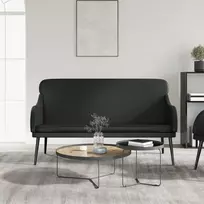 Sofa Suoliukas, juodos spalvos, 110x76x80cm, dirbtinė oda