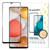 LCD apsauginis stikliukas "Wozinsky 5D Full Glue" Samsung A426 A42 5G pritaikytas dėklui juodas