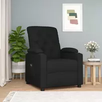 Fotelis Elektrinis atlošiamas krėslas, juodos spalvos, audinys