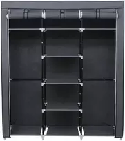 Songmics Didelė medžiaginė spinta 175 x 150 cm Pilka