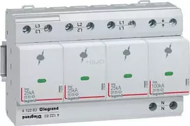Legrand Viršįtampių ribotuvas Legrand 412283 B tipas 1 4P 25kA 350V AC 1,5kV