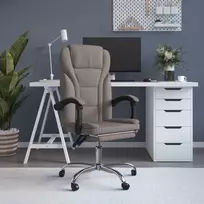 Atlošiama biuro kėdė, taupe spalvos, audinys
