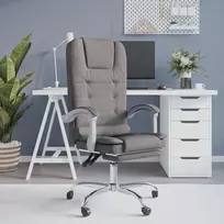 Atlošiama masažinė biuro kėdė, taupe spalvos, audinys