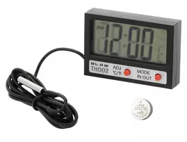 Skydinis termometras BLOW LCD+laikrodis TH002