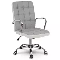 Sofotel Audininė biuro kėdė, pilka ir balta, reguliuojamo aukščio, pasvirimo funkcija, ergonomiškas atlošas, patogi biuro kėdė