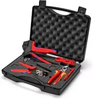 Knipex Įrankių dėklas fotovoltinėms įrangoms su daugiakontaktėmis 4, 7 vnt. (1 KOMPLEKTAS)