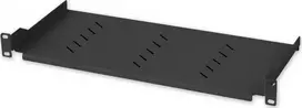 Techly 360882 lentyna 1U 150mm stelažas 19, 2 tvirtinimo taškai, perforuota, Juoda