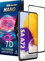 „Crong 7D Nano Flexible Glass“ – viso ekrano apsaugantis hibridinis 9H apsauginis stiklas „Samsung Galaxy A33 5G“ telefonui.