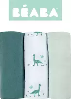 BEABA MEDVILNINIŲ 3 VNT. VYSTYKLŲ RINKINYS, JURASSIC Žalias