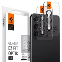 Spigen Optik Pro GLAS.TR EZ Fit Camera Protector 2 vnt. – Lens protection glass 2 pcs. for Samsung Galaxy S23 / 23+ (Juodas)