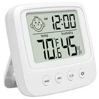 Bikuvalt Thermometer hygrometer electronic internal clock