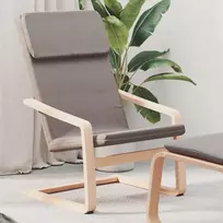 Fotelis Poilsio kėdė, taupe spalvos, audinys