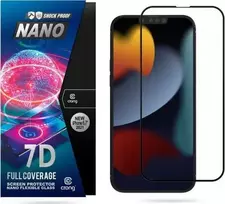 Crong 7D nano lankstus stiklas – pilnai dengianti hibridinė ekrano apsauga 9H iPhone iPhone 13 Pro Max