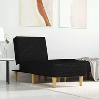 Sofa Poilsio gultas, juodos spalvos, audinys