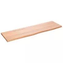 Sieninė lentyna, šviesiai ruda, 100x30x2cm, ąžuolo masyvas