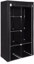 Songmics Audinys drabužių spinta 170 x 88 cm juoda