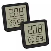 TFA 30.5053.01.02 2er Set juodas Digital Thermo Hygrometer