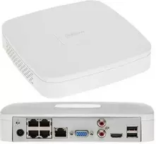 IP REGISTRATORIUS NVR4104-P-EI 4 KANALAI, 4 PoE WizSense DAHUA