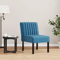 Fotelis Poilsio kėdė, mėlynos spalvos, aksomas