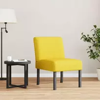Fotelis Poilsio kėdė, šviesiai geltonos spalvos, audinys