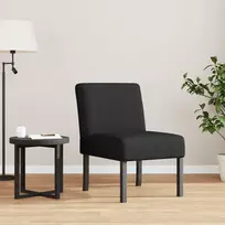 Fotelis Poilsio kėdė, juodos spalvos, audinys