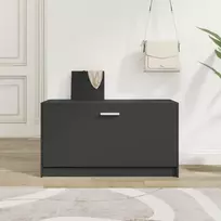Suoliukas batams, juodos spalvos, 80x24x45cm, apdirbta mediena