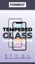 FoneKit Full Cover grūdintas stiklas, iPhone 14 Plus / 13 Pro Max, juodas