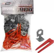 AW-Tools AWTOOLS SYSTEM POZIOMOWANIA PŁYTEK STANDARD 1,5mm - 7-15mm - KLIPS 50szt. + KLIN 50szt.