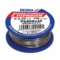 Dedra LYDMETALIS su fliusu 20mm 100g 40SN Pb60Sn40