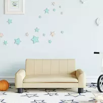 Vaikiška sofa, kreminės spalvos, 70x45x30cm, audinys
