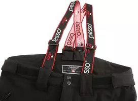 Pašiltintos Pesso softshell kelnės BARNABI, (juodos su geltona apdaila)