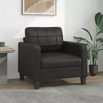 Sofa Krėslas, juodos spalvos, 60cm, dirbtinė oda