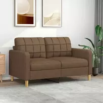 Dvivietė sofa, rudos spalvos, 140cm, audinys
