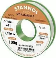 Lydmetalis Sn96.5Ag3Cu0.5 0.7mm 100g su fliusu Stannol