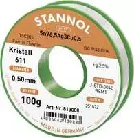 Lydmetalis Sn96.5Ag3Cu0.5 0.5mm 100g su fliusu Stannol