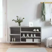 Spintelė batams, pilka ąžuolo, 102x36x60cm, apdirbta mediena