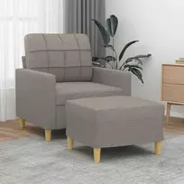 Sofa Krėslas su pakoja, taupe spalvos, 60cm, audinys